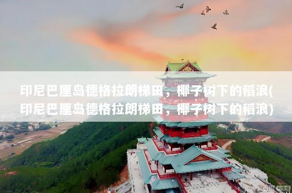 印尼巴厘岛德格拉朗梯田，椰子树下的稻浪(印尼巴厘岛德格拉朗梯田，椰子树下的稻浪)